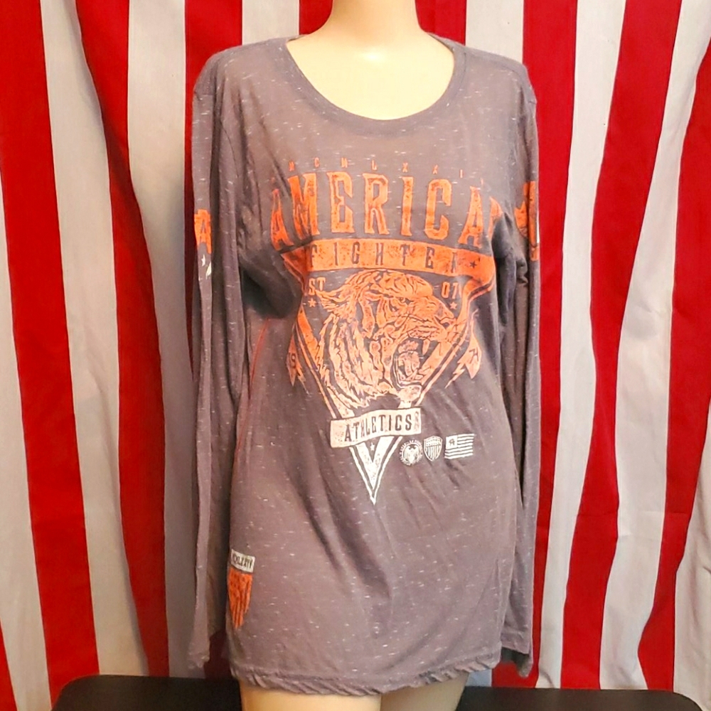 Ladies XL American Fighter Tiger Longsleeve Tee